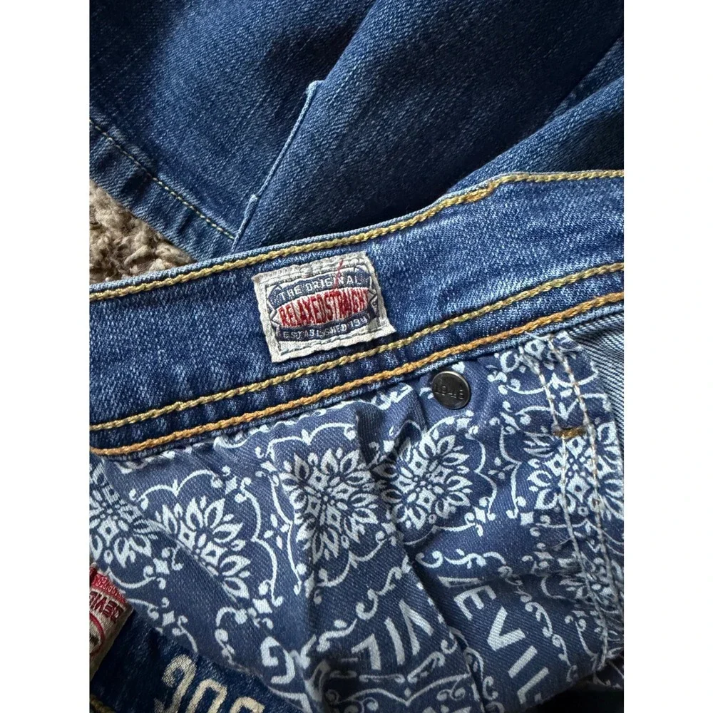 Devil-Dog Dungarees Mens Relaxed Straight Leg Jeans Medium Wash Blue 36x30(28)